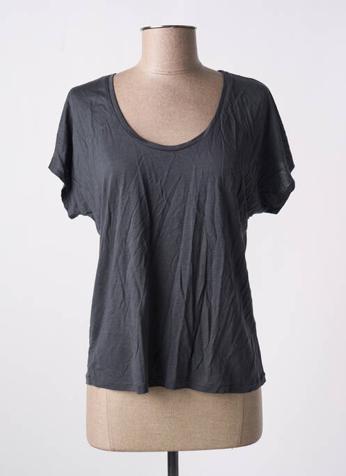 T-shirt gris MANGO pour femme