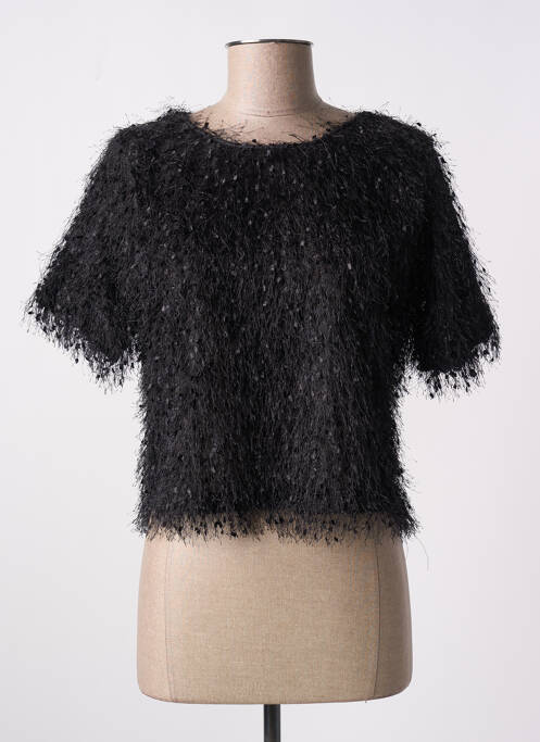 Top noir MANGO pour femme