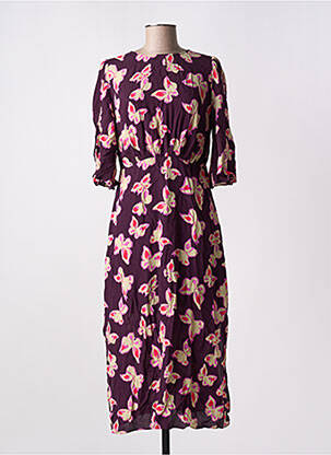 Robe courte violet MANGO femme