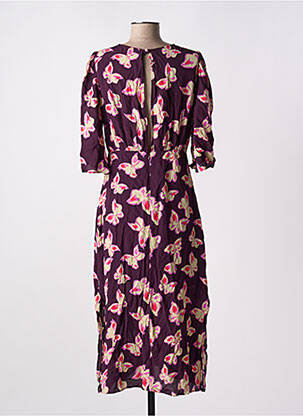 Robe courte violet MANGO femme