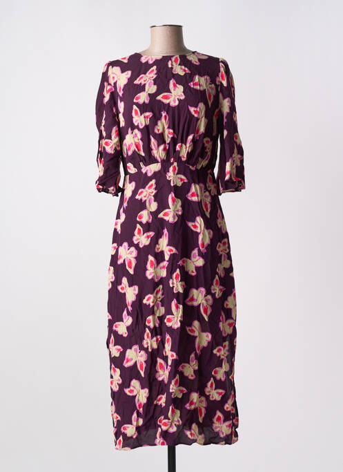 Robe courte violet MANGO pour femme
