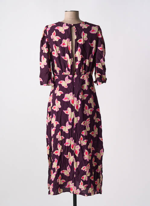 Robe courte violet MANGO pour femme