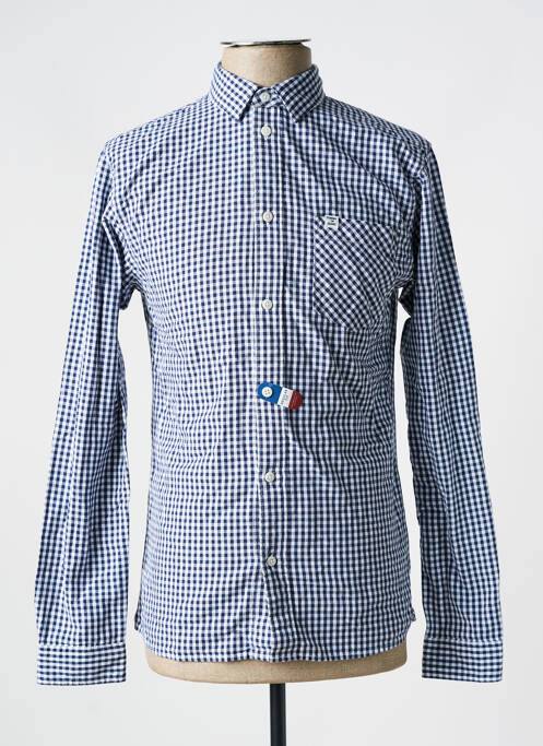 Chemise manches longues bleu TOMMY HILFIGER pour homme