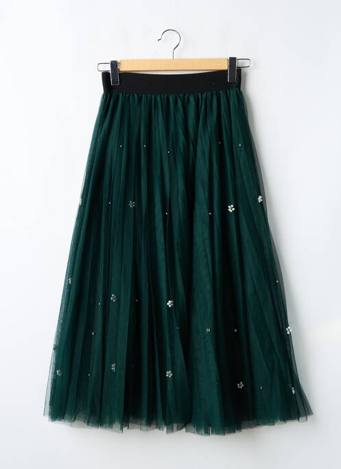 Jupe mi-longue vert MANGO pour femme