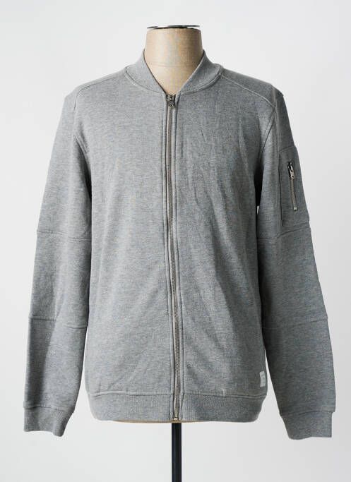 Sweat-shirt gris JACK & JONES pour homme