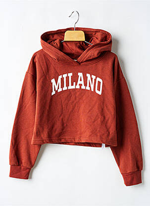 Sweat-shirt à capuche marron ONLY fille