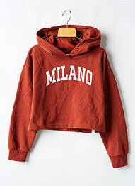 Sweat-shirt à capuche marron ONLY fille