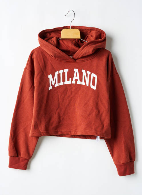 Sweat-shirt à capuche marron ONLY pour fille