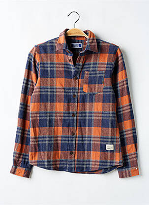 Chemise manches longues orange JACK & JONES garçon