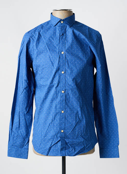 Chemise manches longues bleu JACK & JONES pour homme