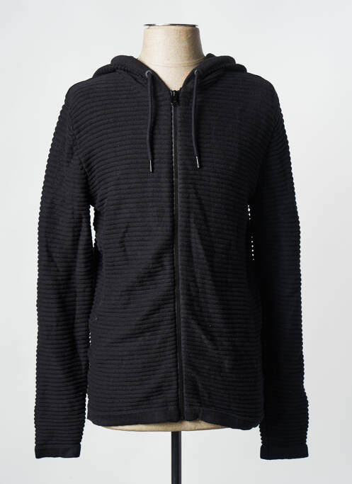 Sweat-shirt à capuche noir JACK & JONES pour homme