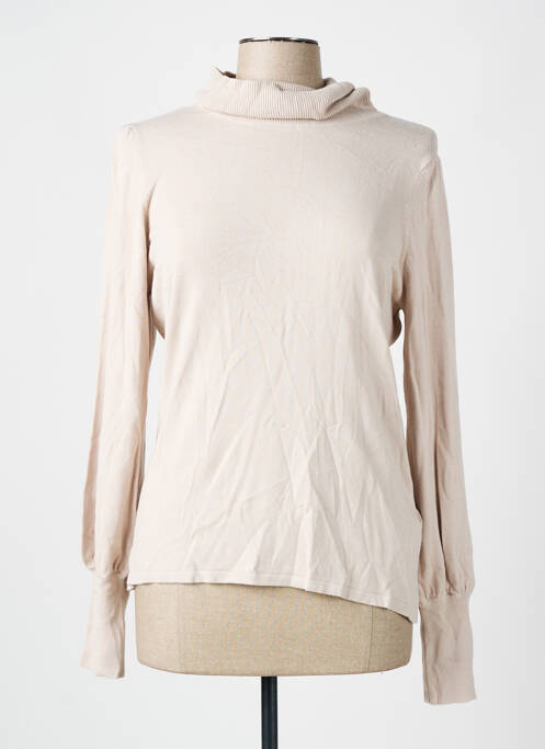 Pull col roulé beige MORE & MORE pour femme