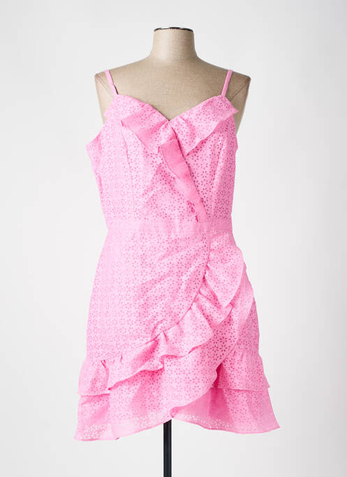 Robe courte rose NAF NAF pour femme