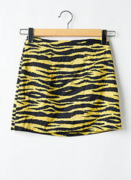 Jupe courte jaune MANGO femme