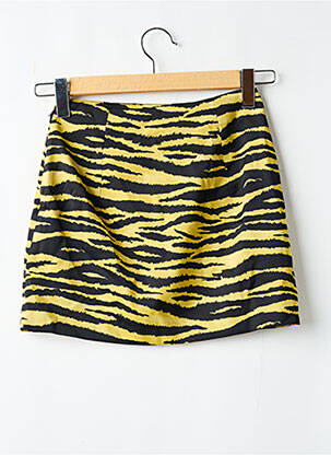 Jupe courte jaune MANGO femme