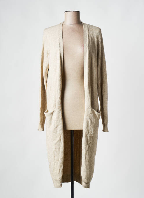 Gilet manches longues beige VILA pour femme