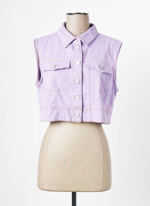Veste en jean violet NOISY MAY pour femme