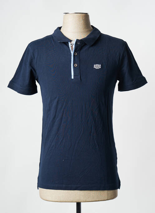 Polo bleu BRUCE & BUTLER  pour homme