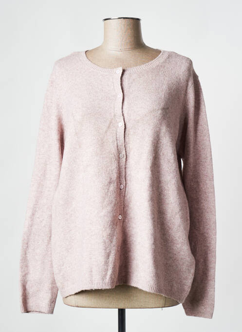 Gilet manches longues rose VERO MODA pour femme