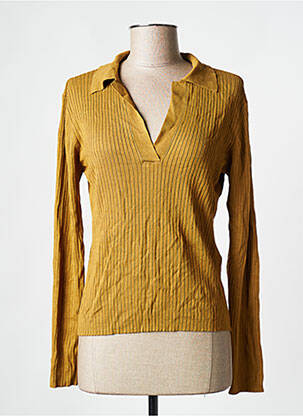 Pull jaune JACQUELINE DE YONG femme