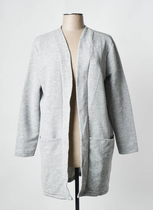 Gilet manches longues gris JACQUELINE DE YONG pour femme