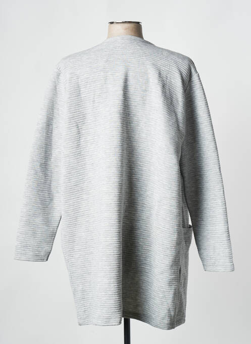 Gilet manches longues gris JACQUELINE DE YONG pour femme