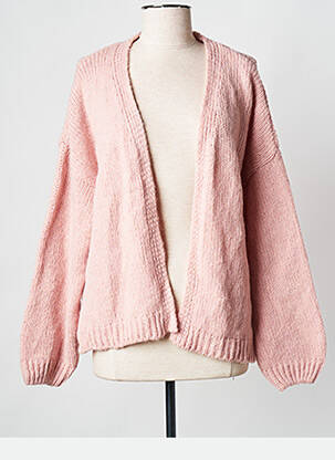 Gilet manches longues rose MORE & MORE femme