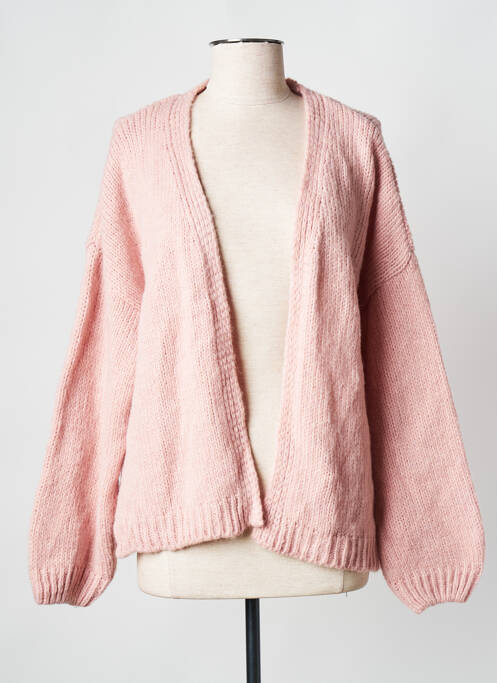 Gilet manches longues rose MORE & MORE pour femme