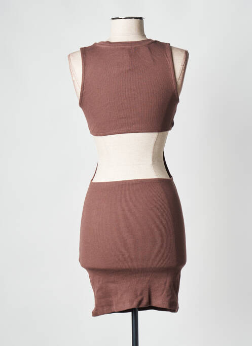 Robe courte marron SUBDUED femme