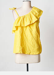 T-shirt jaune VERO MODA pour femme seconde vue