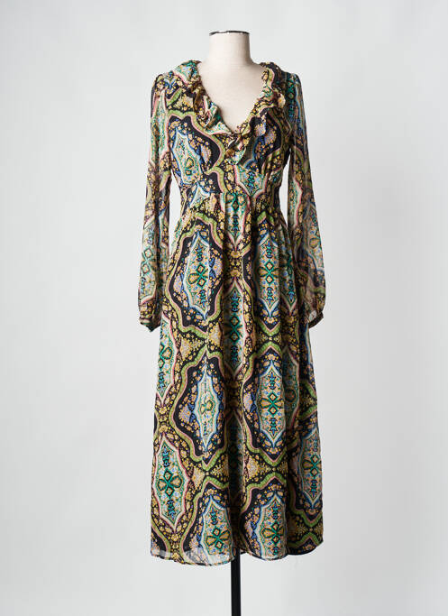 Robe longue noir MANGO pour femme