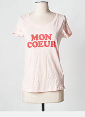 T-shirt rose MONSIEUR TSHIRT pour femme seconde vue