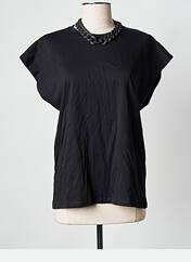 T-shirt noir PLEASE pour femme seconde vue