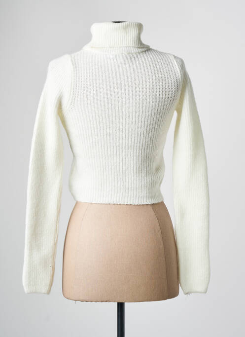 Pull col roulé blanc SUBDUED pour femme