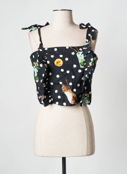Top noir MANGO pour femme