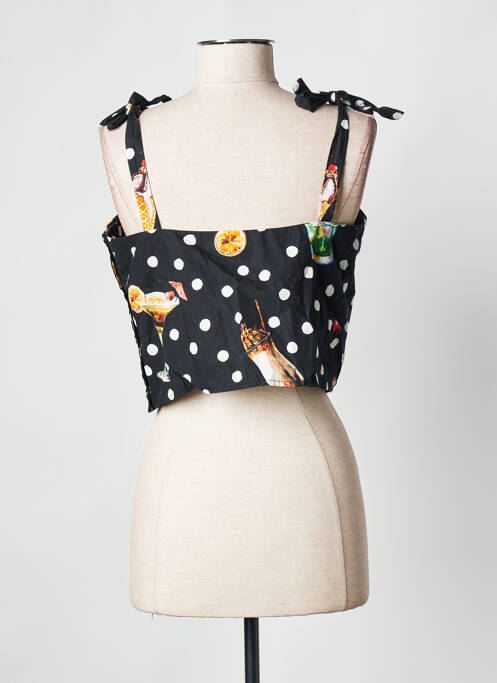 Top noir MANGO pour femme