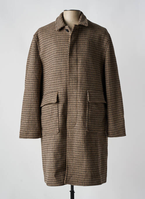 Manteau long marron MINIMUM pour homme