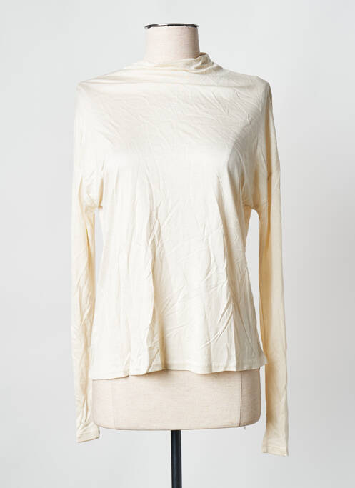 T-shirt beige MANGO pour femme