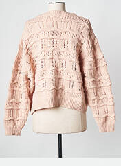 Gilet manches longues rose CHERRY PARIS pour femme seconde vue
