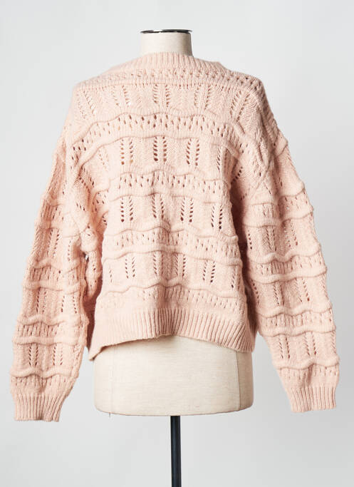 Gilet manches longues rose CHERRY PARIS pour femme