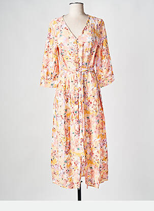 Robe mi-longue orange VILA femme