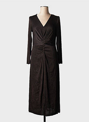 Robe longue marron LE TEMPS DES CERISES pour femme