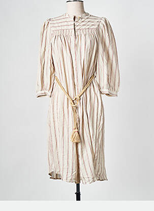 Robe mi-longue beige SESSUN femme