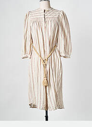 Robe mi-longue beige SESSUN femme