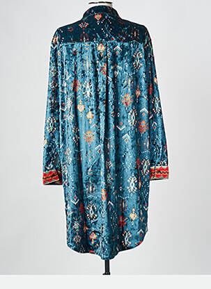 Robe mi-longue bleu WILD femme