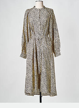 Robe mi-longue beige MSCH COPENHAGEN femme