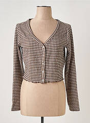 Gilet manches longues marron ONLY pour femme seconde vue