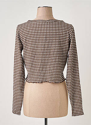 Gilet manches longues marron ONLY femme