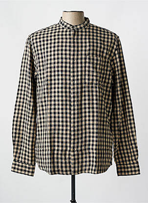 Chemise manches longues marron KNOWLEDGE COTTON APPAREL homme
