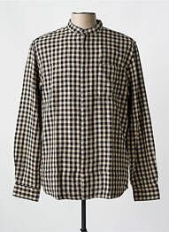 Chemise manches longues marron KNOWLEDGE COTTON APPAREL homme